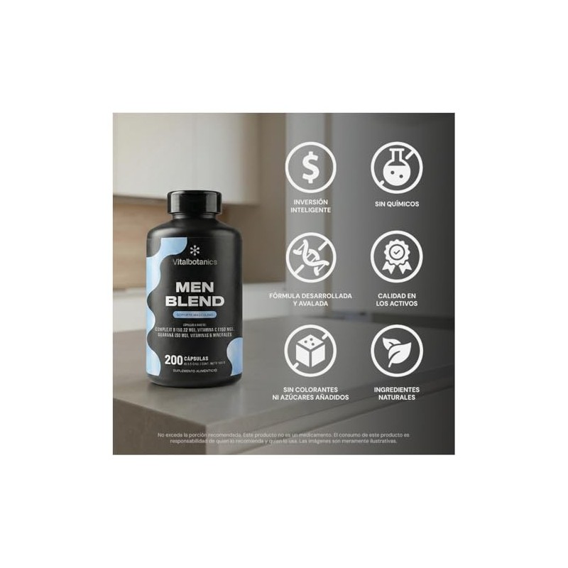 Multivitamínico Hombre Creatina, Vitamina C, D3 y Zinc VITAL BOTANICS