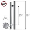 Canzak 32 inch Brushed Stainless Steel Pull Push Door Handles,
