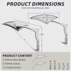 Motorcycle Mirrors for Handlebars, Chrome Adjustable Motorcycle Rearview Mirrors Competible