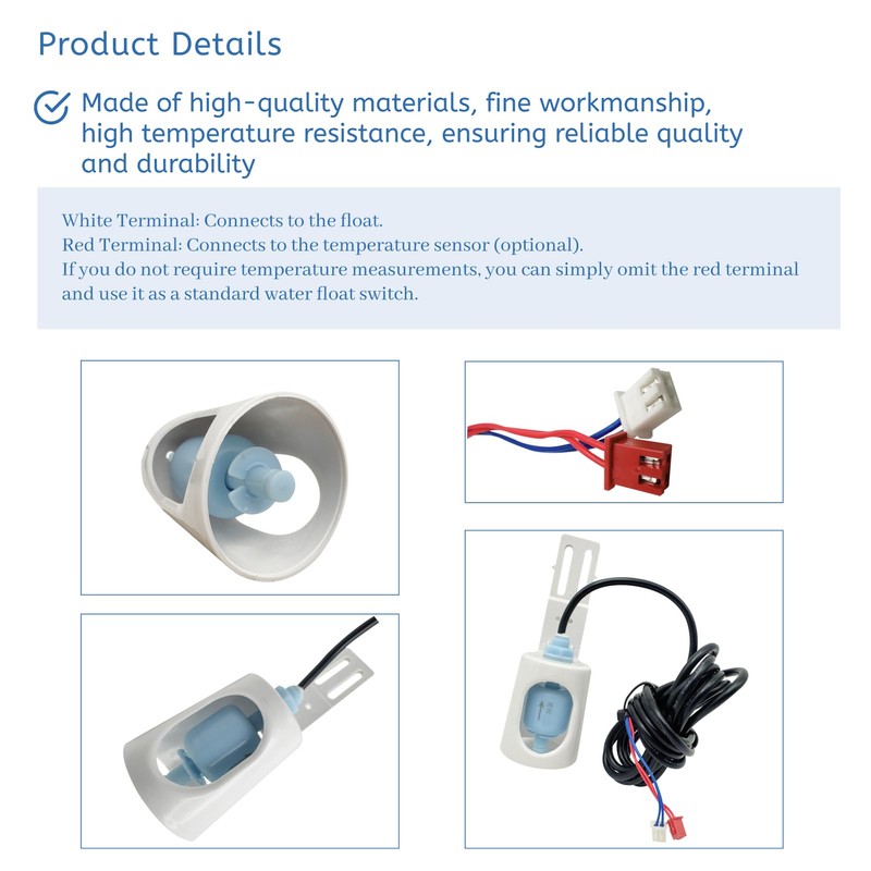 Upgrade 2 in 1 Ice Maker Water Float Switch with