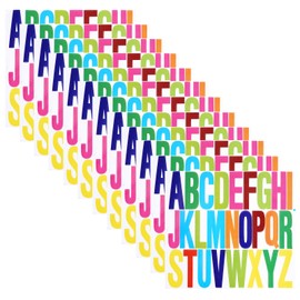 3 inch 12 Sheets Alphabet Stickers, Red Self Adhesive Vinyl Letter Stickers Aesthetic, Waterproof Letter Sticker for Water Bottles, Door, Car, Scrapbooking, Poster, Cup (Mix Color)