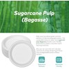 ECONX 50pc Compostable Biodegradable Bagasse Plates Eco Friendly Biodegradable and
