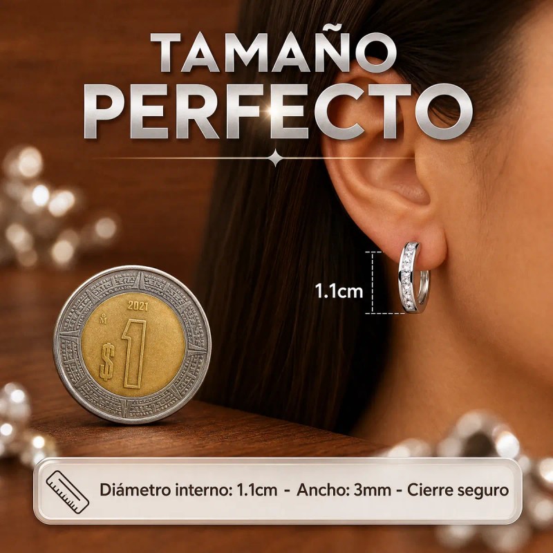 Luz de Estrella Joyas - Arrancadas Aretes Plata 925 Con