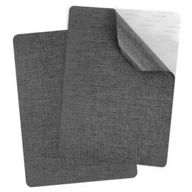 FR - 2 parches de tela de lino de 8 x 11 pulgadas, autoadhesivos, para sofás, muebles, bolsas de mano, asientos de coche (gris oscuro)