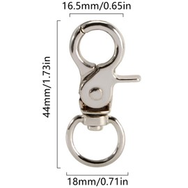 8 Pcs Bird Cage Lock Bird Cage Lobster Clasp, Birdcage Lock Birds Cage Clip Dove Cage Door Keychains Swivel Clip Rabbit Cage Door Locks Purse Hooks to Rotate Shackle Stainless Steel Iron Wire
