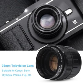 35mm f/1.7 Fixed Focal Length Lens,Manual Lens Photography Camera Accessory suitable Replacement for Canon, Sony, Olympus, Pentax, Fuji, etc