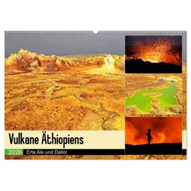 Volcanoes of Ethiopia - Erta Ale and Dallol (Wall Calendar 2026 DIN A2 Landscape), CALVENDO Monthly Calendar