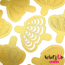 Whats Up Nails - Water Marble Vinyl Stencils for Nail Art Design (1 Sheet, 15 Stencils)