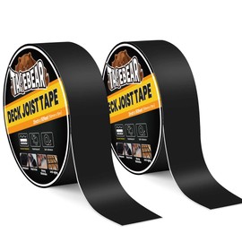 TAPEBEAR Deck Joist Tape 2Inch, 100Ft Flashing Tape Joint Tape for Decking, Waterproof Butyl Sealant Black Butyl Tape Anti-Corrosion Weather Resistant for Wood, Roof, Beam, Rim