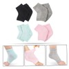 Beavorty 4pairs Moisturizing Heel Socks with Spa Lotion Gel Open