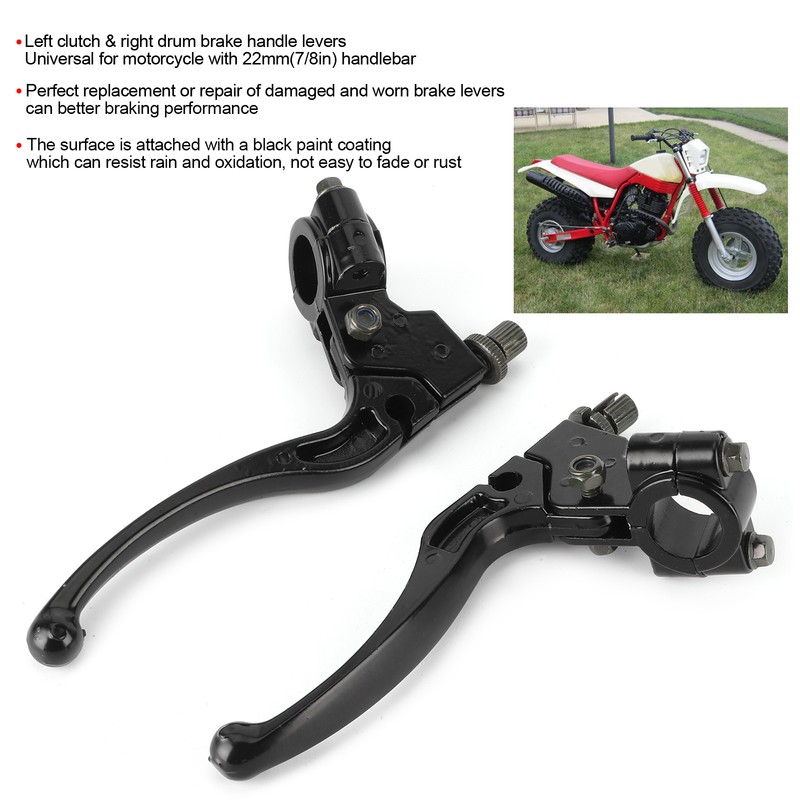 Pair Universal Motorcycle Clutch Levers Drum Brake Handle for Dirt