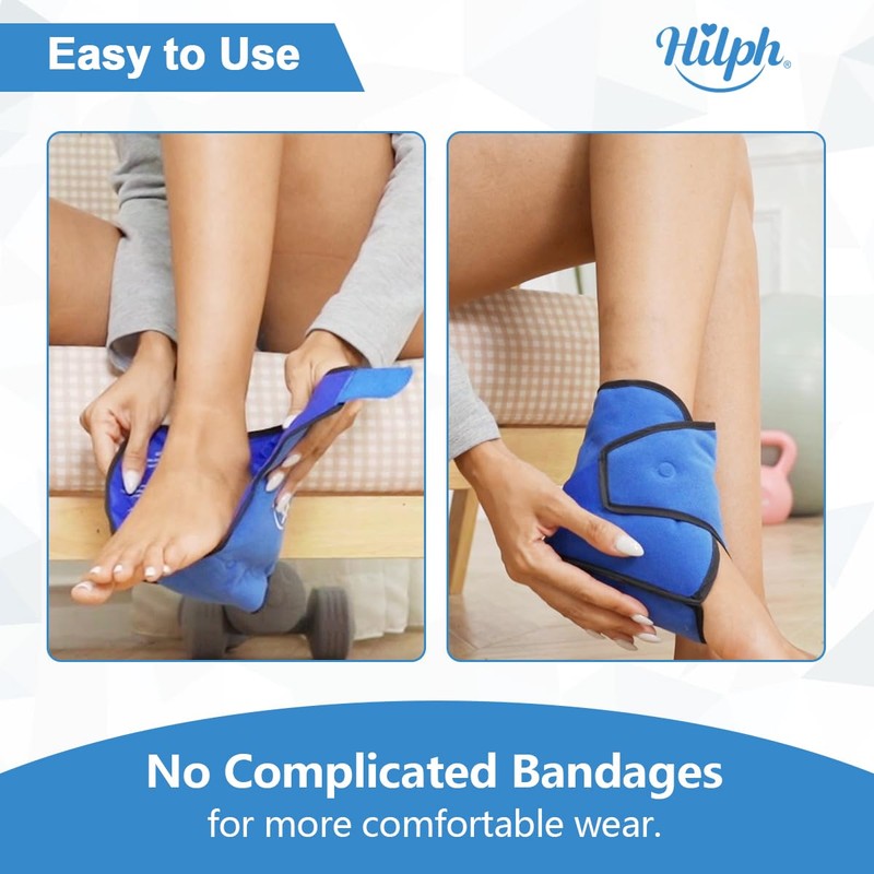Hilph Ankle Ice Pack for Plantar Fasciitis & Sprained, Reusable