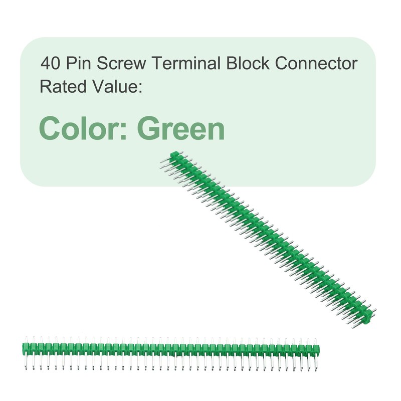 sourcing map 30PCS 40Pin PCB Screw Terminal Block Connector, 2.54mm