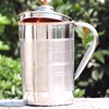Stainless Steel and Copper Pitcher with Lid | Heavy Duty