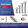 1/4-20 x 5/8" 20Pcs Flat Head Hex Socket Cap Screws