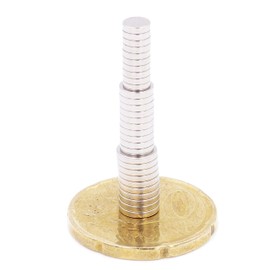 Brudazon 45 Mini Disc Magnets Set 4 x 1 mm + 5 x 1 mm + 6 x 1 mm N52 Strongest Level - Neodymium Magnets Ultra-Strong Power Magnet for Model Making / Crafts Magnetic Disc Extra Strong