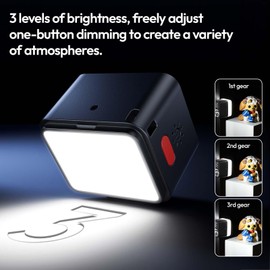 ULANZI DG01 Mini Phone Light, Magnetic Camera Light with Cold Shoe for DJI OSMO Pocket 3 Action Camera Sony zv-e 10 Canon r550, 5600K Colour Temperature, 500mAh Video L-Ight for YouTube Videos