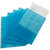 Pack of 50 A4 Blue Clear Punched Pockets by Janrax