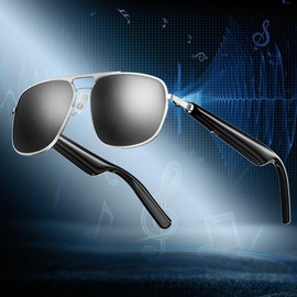 Jueyue  smart , earphones, sunglasses with UV protection, smart  with microphone  bluetooth glasses smart sunglass - Color: BT-sunglasses- JY03