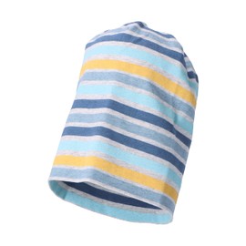Sterntaler Baby Unisex Beanie Baby Slouch Beanie Striped Hat - Beanie Baby Children's Beanie - Made of Jersey with Stripes - Medium Blue, mid-blue