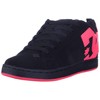 DC womens Court Graffik Skate Shoe, Black/Hot Pink, 8 US