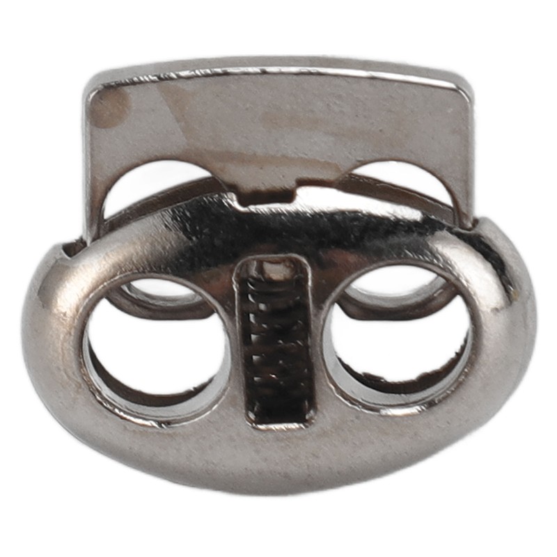 30pcs Metal Cord Lock End Toggle Double Hole Spring Stopper