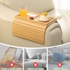 GEHE Sofa Arm Tray Bamboo Sofa Tray Table for Couch,