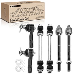 A-Premium Set of 6, Front Sway Bar Link, Inner Outer Tie Rod End, Compatible with Ford Explorer 98-01, Ranger 98-04, Mazda B2300 01-03, B2500 98-01, B3000 & B4000 98-04, Mercury Mountaineer 98-01
