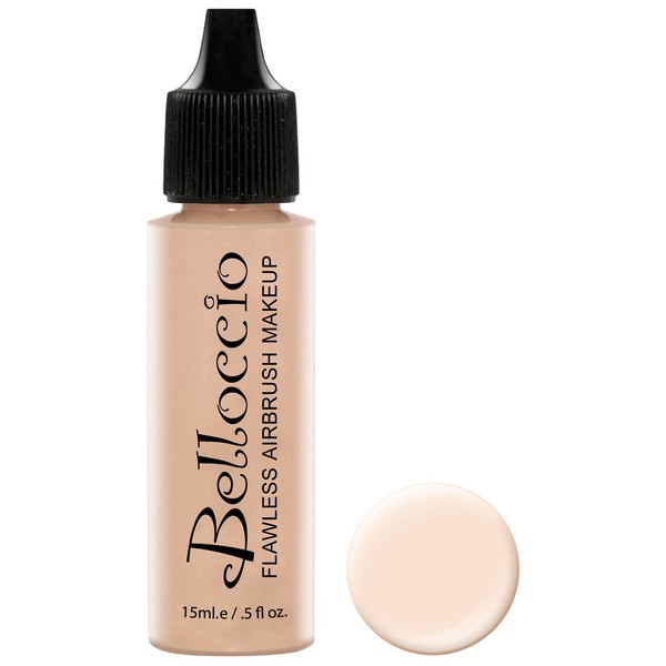 Belloccio's Professional Cosmetic Airbrush Makeup Foundation 1/2oz Bottle: Alabaster