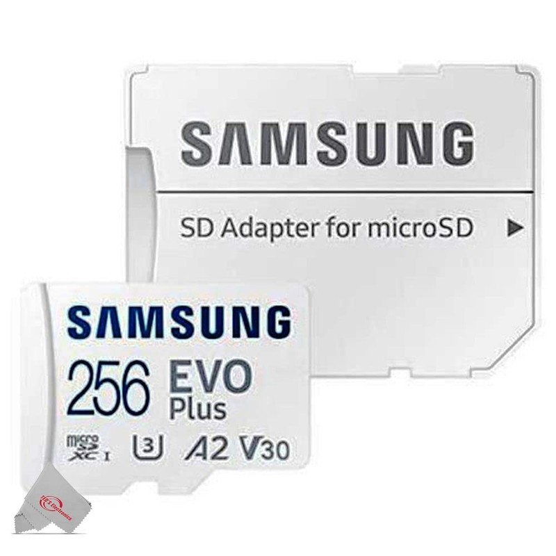 EVO Plus MicroSD 256GB, 130MBs Memory Card with Adapter -