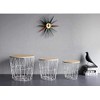 HOMION Modern Round Wire Metal Storage Basket Side Table Bedroom