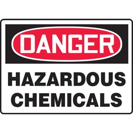 Accuform "Danger Hazardous Chemicals" Safety Sign, Accu-Shield™, 7 x 10 Inches (MCHL091XP)