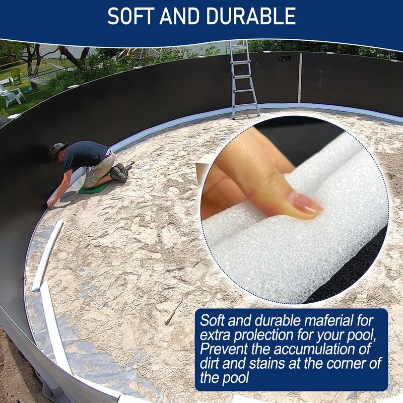 Desunqin 46.5" 20PCS Peel and Stick Pool Cove for 24'