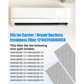 Filter Fit for Carrier/Bryant Ductless Freshness Filter 12100206000056 4PCS
