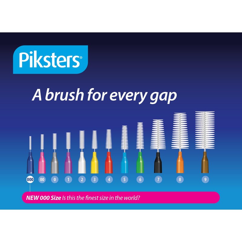 Piksters Interdental Brushes, 40 pk, Size 3, Interdental Tooth Brush