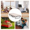 RELAX4LIFE Rollaway Folding Bed with Mattress, Guest Bed with Steel