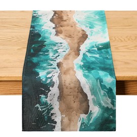 Windkream Passover Table Runner 13 x 72 Inch Passover Table Decorations Jewish Pesach Festival Decorations Crossing The Red Sea Table Runner for Kitchen Indoor Outdoor Home Party