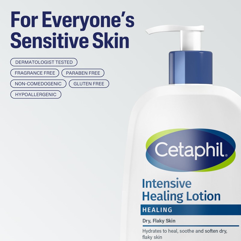 Cetaphil Intensive Healing Lotion with Ceramides 16 Oz For Dry,