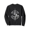 Compass Rose Mountain Scene Hiking Backpacking Nature Lover Sweatshirt
