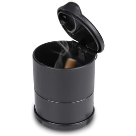 CHEUNGHAO Portable Car Trashcan with Lid - Universal Fit for Car, SUV, Truck - Smell Proof, Windproof Design-Cup Holder and Mini Trash Can for Auto, Office, Home Use-Convenient and Durable