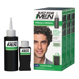 Just For Men Tinte Colorante En Shampoo Castaño Negro Paquete de 3