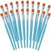 Zonon 20 Pcs Flat Acrylic Paint Brush Wide Paint Brushes