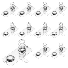 MECCANIXITY 10 Pcs Battery Metal Spring Contact Plate 28mm x 12mm Negative Positive Bipolar Conversion Nickeling Plate for Battery Holder and Electronic Toys
