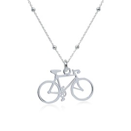 WANDA PLATA Bicycle Chain for Women, Young Girls, 925 Silver, Bike Chain Pendant Jewellery, Sterling Silver