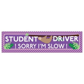 Make Your Message Stick Student Driver Car Magnet – Sorry I’m Slow! | Beginner Driver Safety Sign for Vehicles | Easy-to-Apply Bumper Car Magnet | Perfect for New Drivers | Made in The USA