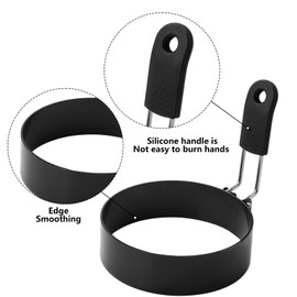 Egg Rings for Frying Eggs Nonstick 5 Packs Egg Ring Stainless Steel Pancake Molds Omelet And Egg Rings for Griddle