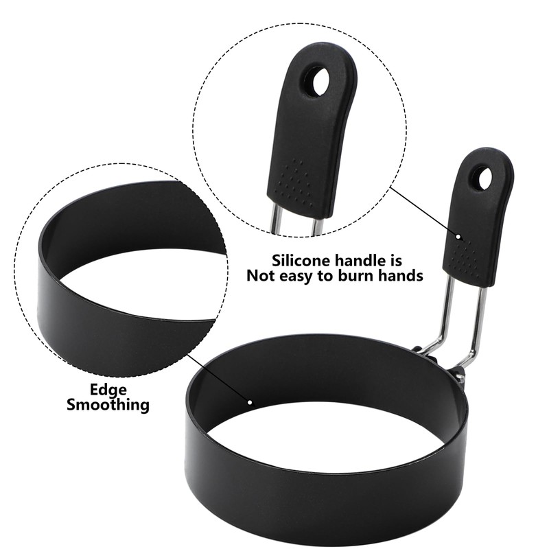 Egg Rings for Frying Eggs Nonstick 5 Packs Egg Ring
