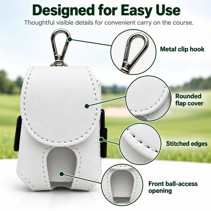 Golf Ball Waist Pouch for Easy Ball Access – Portable