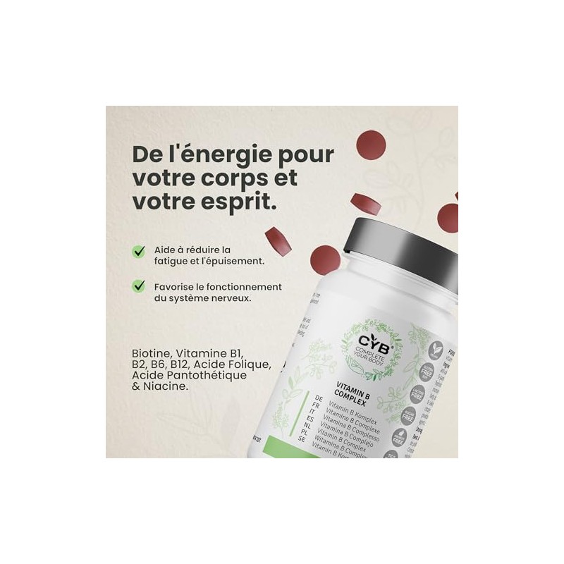Vitamin B Complex High Dose - 180 Tablets 6 Month