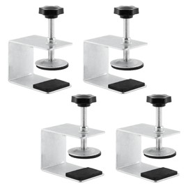 Cabinet Drawer Installation Clamps, 2/4PCS C Clamps Drawer Fixing Clip with Silicone Protect Pad, Woodworking Cabinet Hardware Jig for Door Front Knobs, Pulls Handles Install(Size:4pcs)